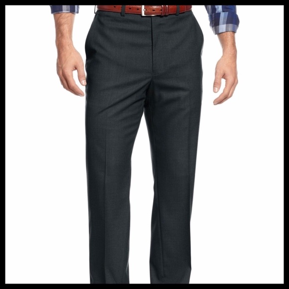 MICHAEL KORS SOLID CLASSIC FIT STRETCH DRESS PANTS - Picture 2 of 2